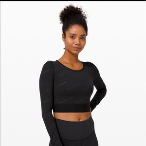 NWT 12 Lululemon wunder train cropped long sleeve